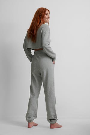 Grey Melange Spodnie dresowe