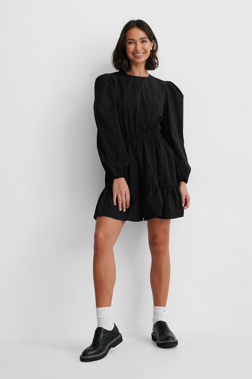 Kleider Gift Shop | Hemdkleid Mit Elastischer Taille Und Langen Ärmeln - QO61160