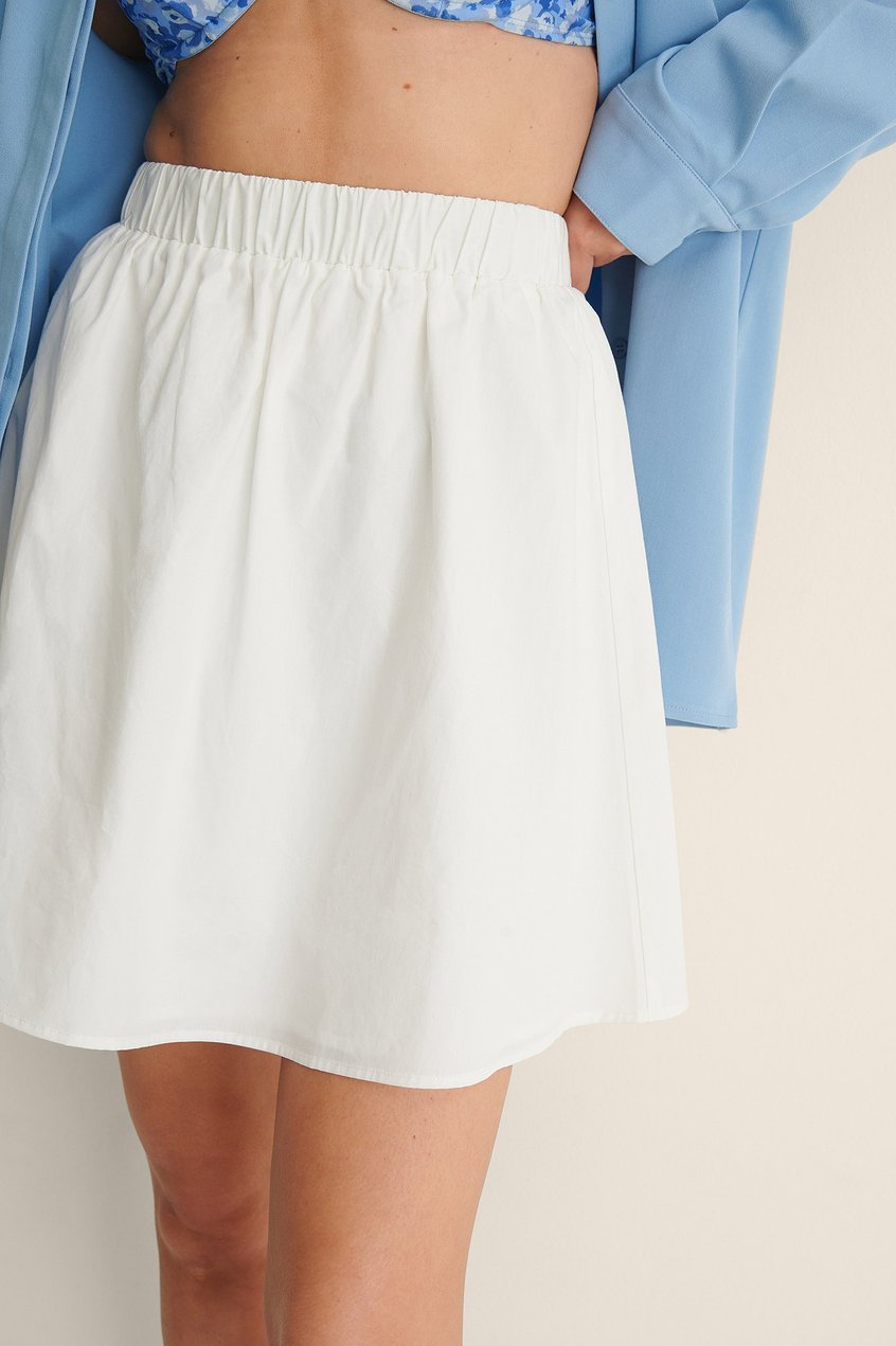 Selected Items Summer Skirts | Minifalda de algodón con cintura elástica orgánica - HR89546