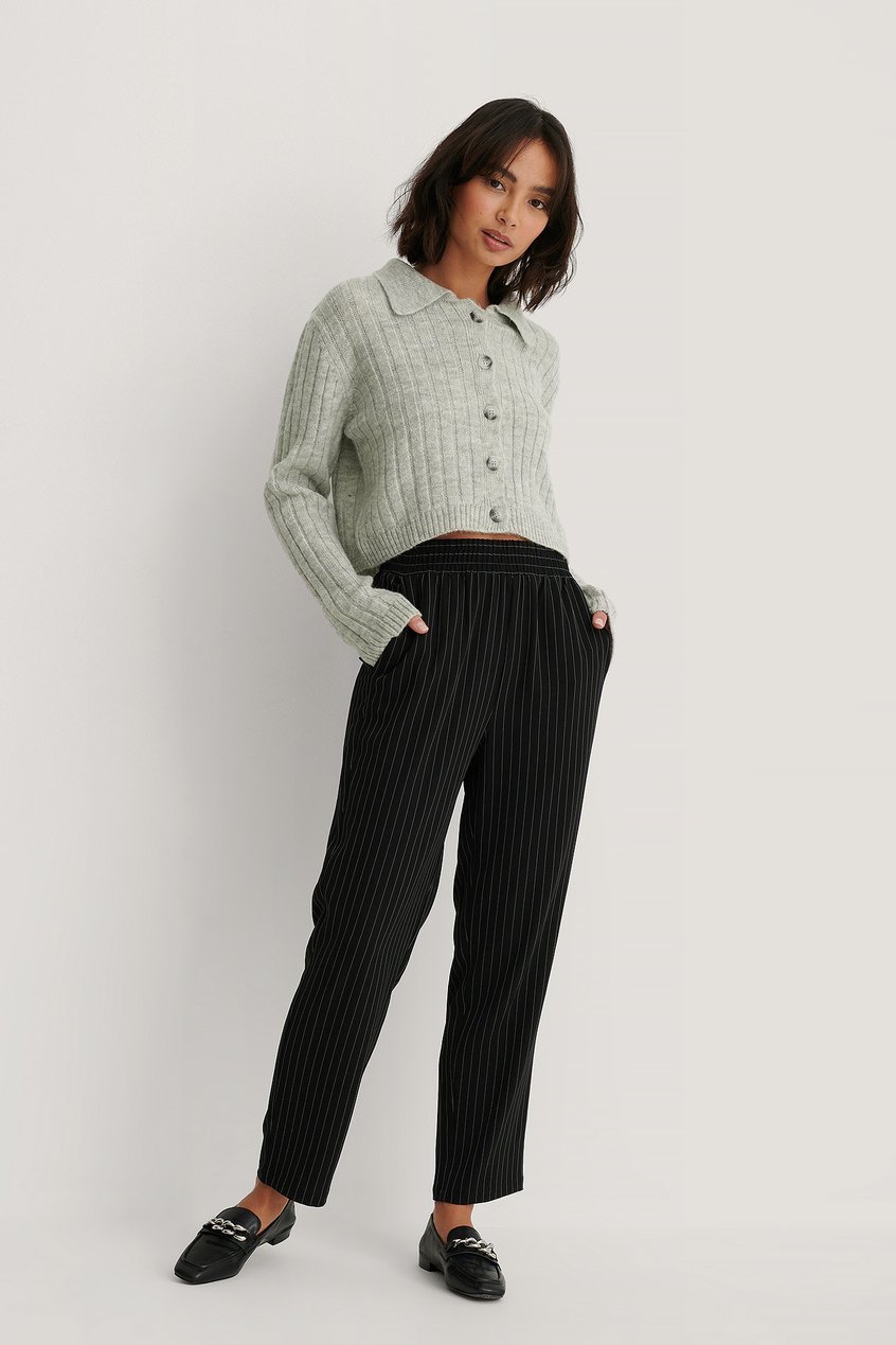 Pantalones Striped Trousers | Pantalón A Rayas Con Cintura Elástica - XI51628