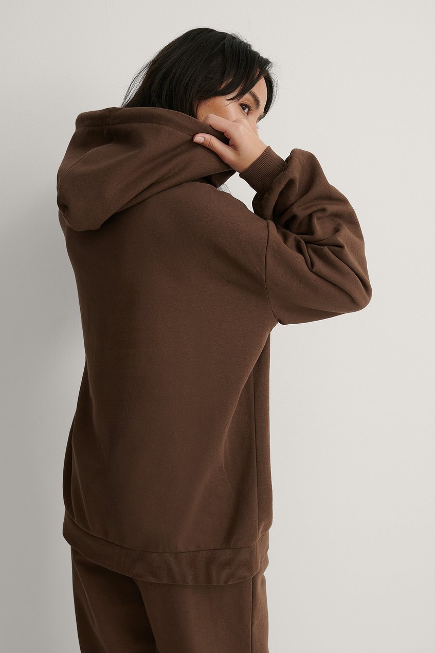 Hoodies & Sweatshirts Reborn Collection | Organischer Oversize Kapuzenpullover mit Stickereien - QS04806