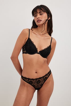 Black Extended Wire Bra