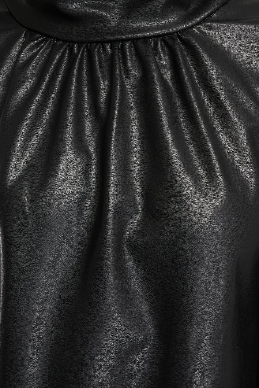 Kleider Weihnachtskleider | Faux Leather Full Volume Mini Dress - NF46991
