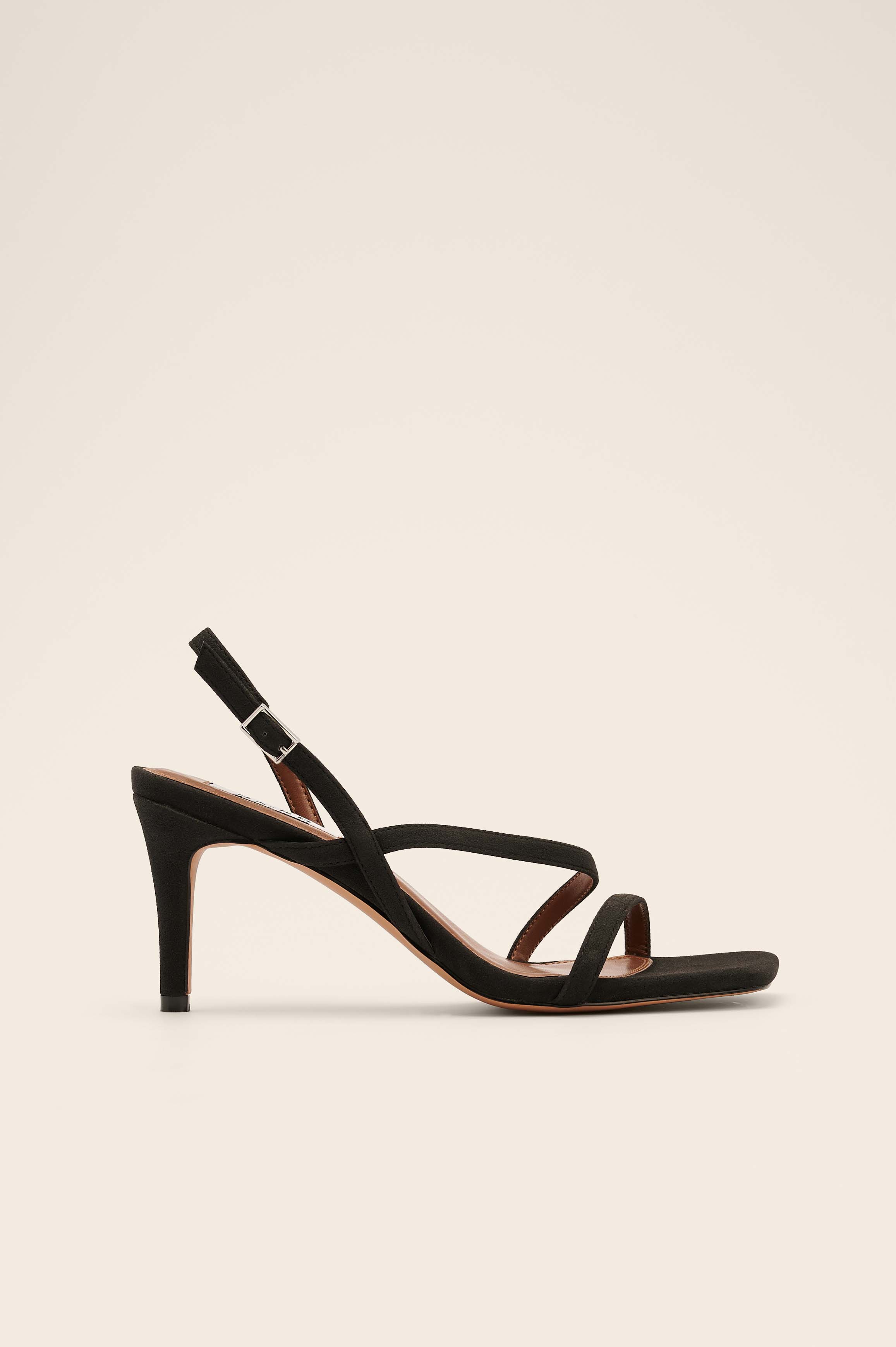 Sandalen met touwtjes | Witte hakken met touwtjes | NA-KD