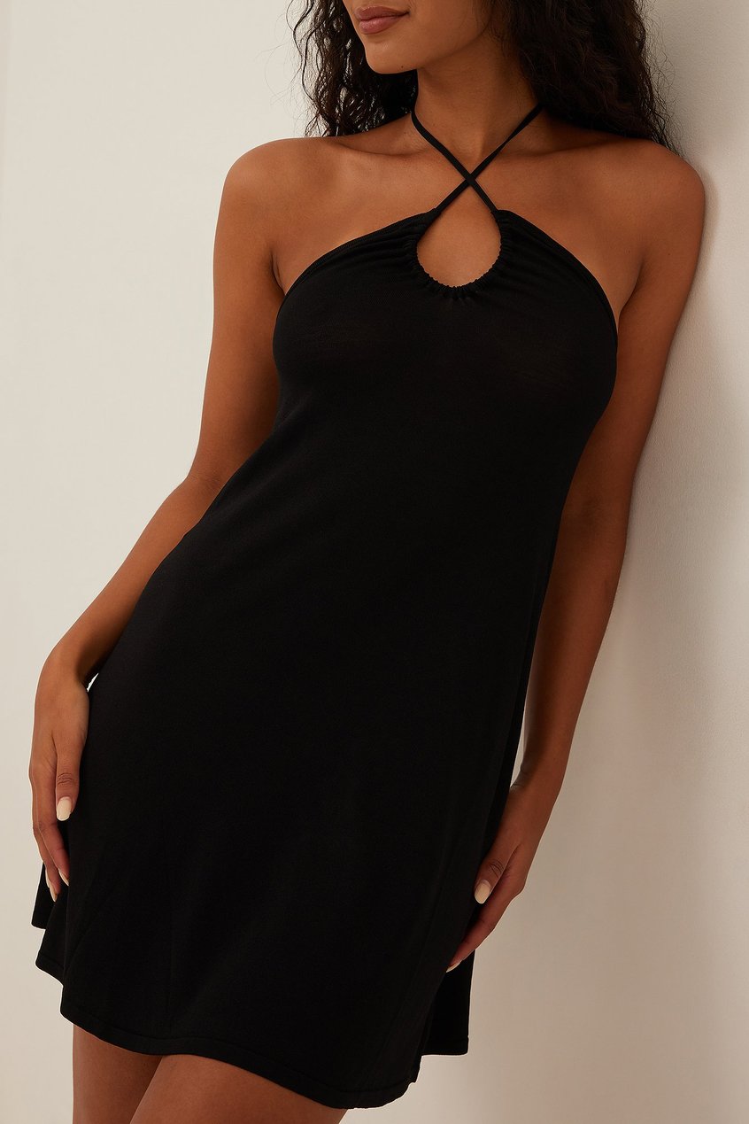 Robes La petite robe noir | Fine Knitted Flowy Midi Dress - FL75683