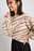 Fine Knitted Round Neck Zebra Sweater