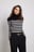 Fine Knitted Striped Turtleneck Sweater