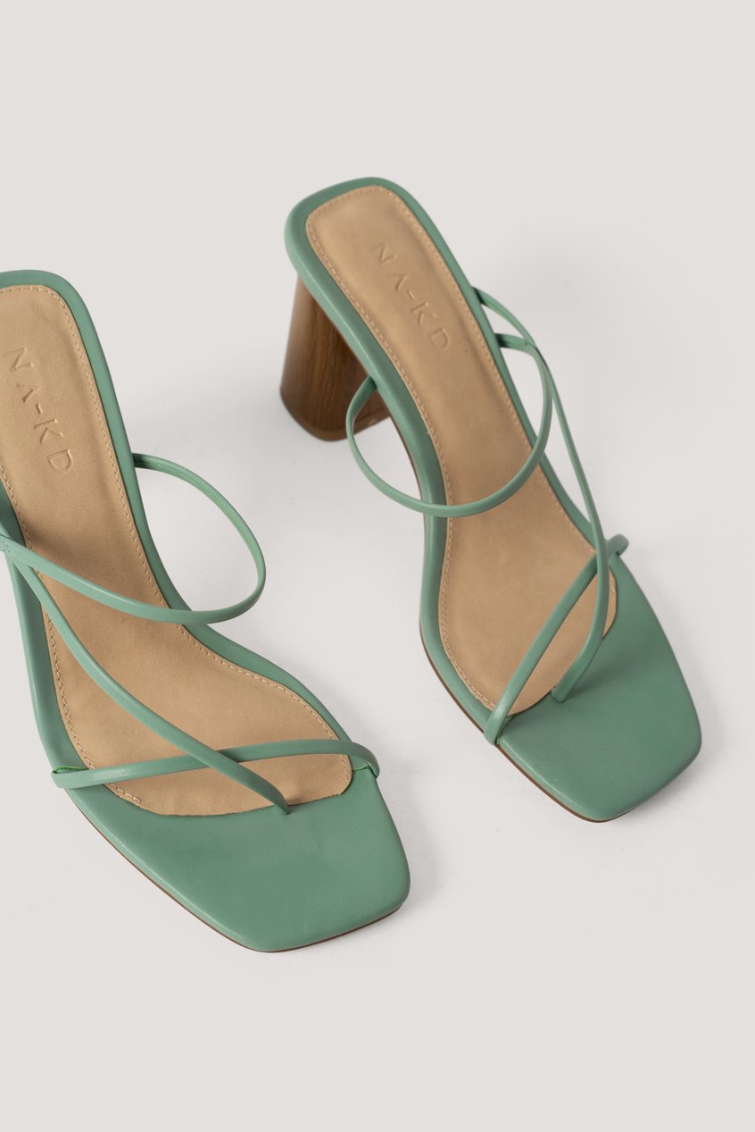 Chaussures Sandales | Fine Strappy Block Heel Sandals - EA90635
