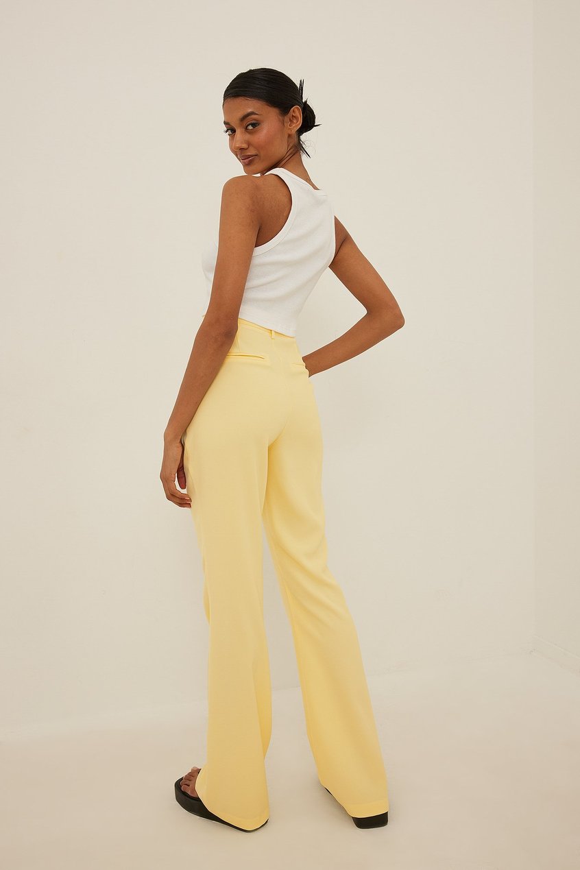 Pantalones High Waisted Trousers | Recycled Flared High Waist Suit Pants - GT70844