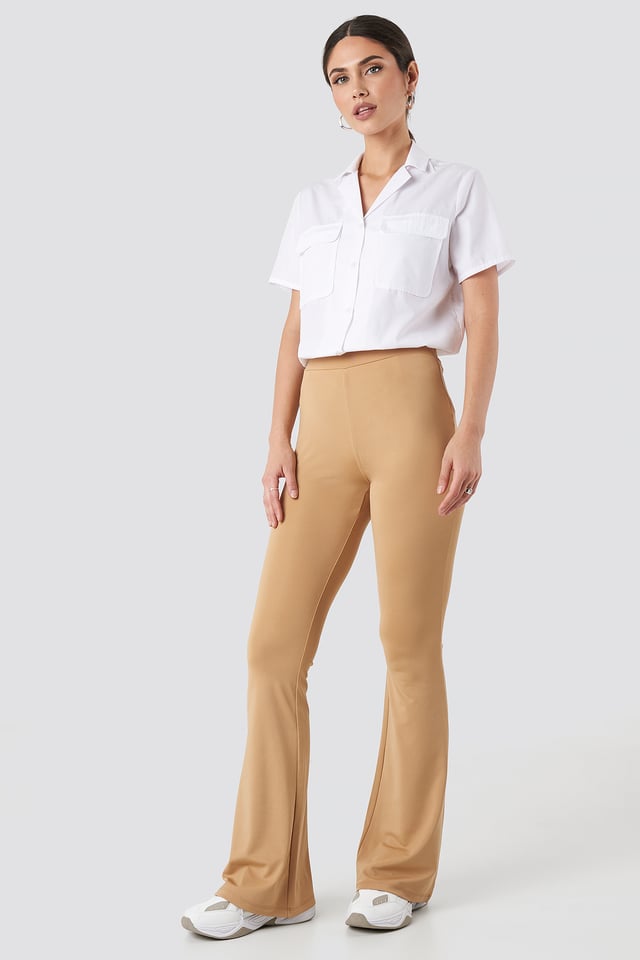 Flared Leggings Tan
