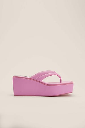 Light Pink Högklackade sandaler med plattform