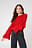 Flounce Sleeve Knitted Sweater
