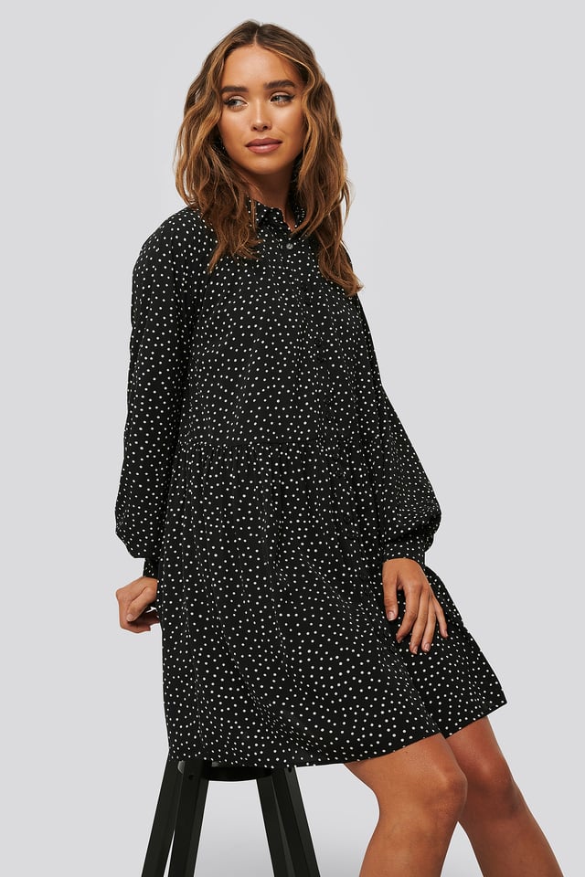 Minimekko Black/White dots