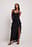 Frill Detail High Slit Sequin Maxi Dress