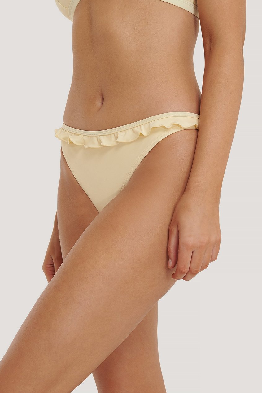 Schwimm & Strandbekleidung Bikini Unterteile | Bikinihöschen Mit Gerüschtem Saum - JE31932