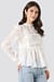 Frill Neck Embroidery Blouse
