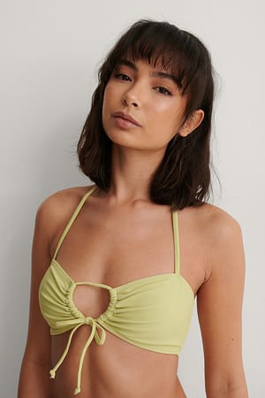 Pale Green Front Bow Bikini Top