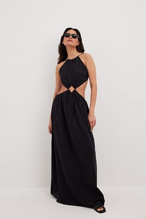 Front Detail Flowy Maxi Dress Outfit