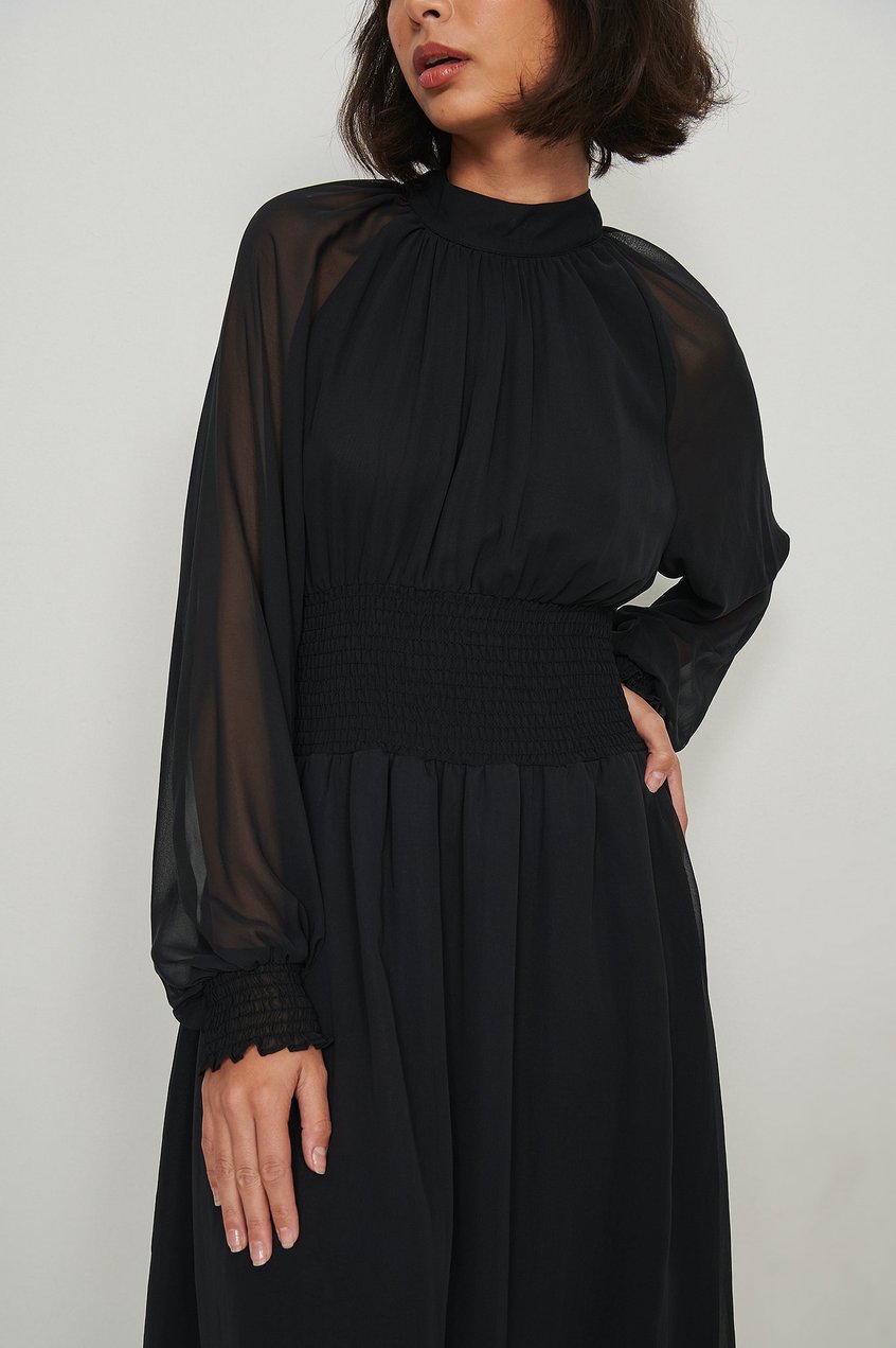 Kleider Herbstkleider | Midi-Kleid mit geraffter Taille - VS49483