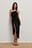 Recyceltes Midi-Kleid mit geraffter Taille