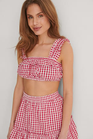 Red/White Crop top