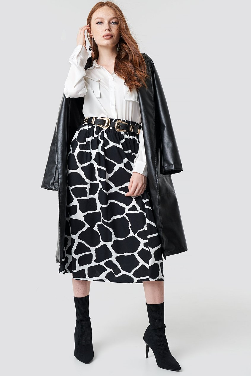 Röcke Skirts | Giraffe Print Midi Skirt - OW11547