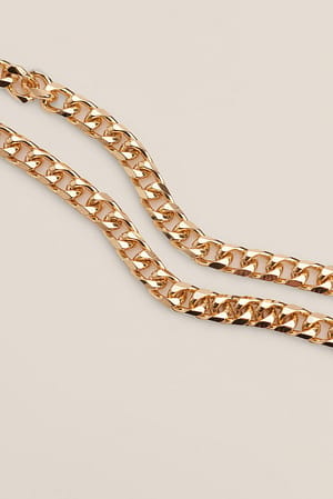 Gold Collar de cadena chubby bañado en oro