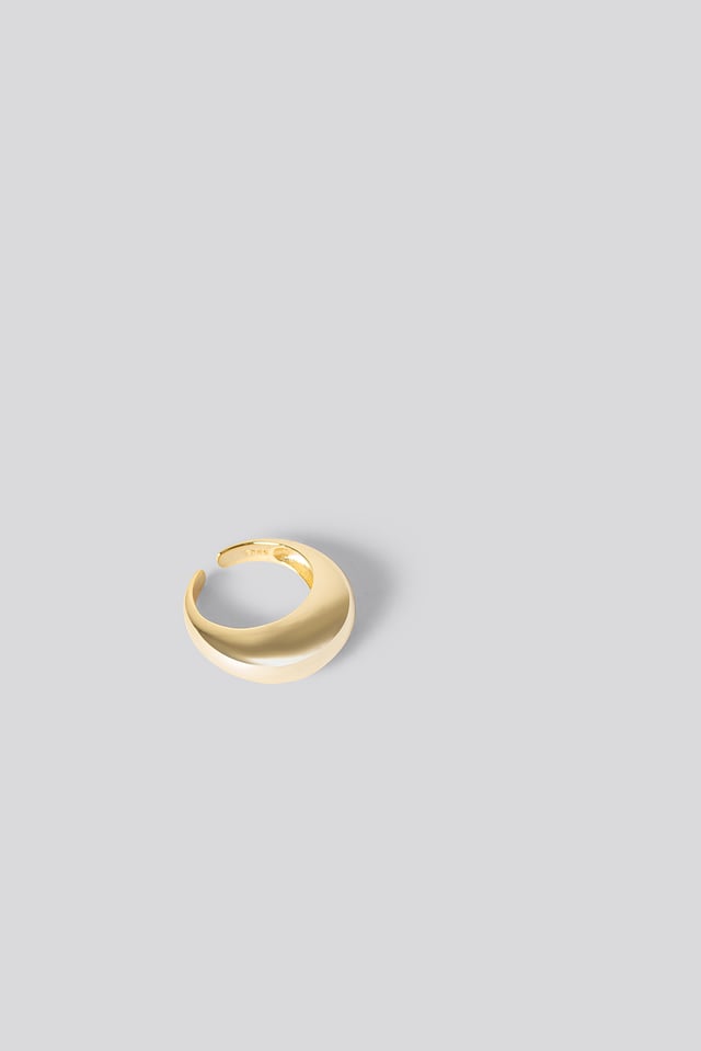 Gold Plated Chunky Ring Gold