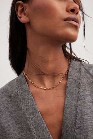 Gold Recycled Gold Plated Thin Chain Necklace