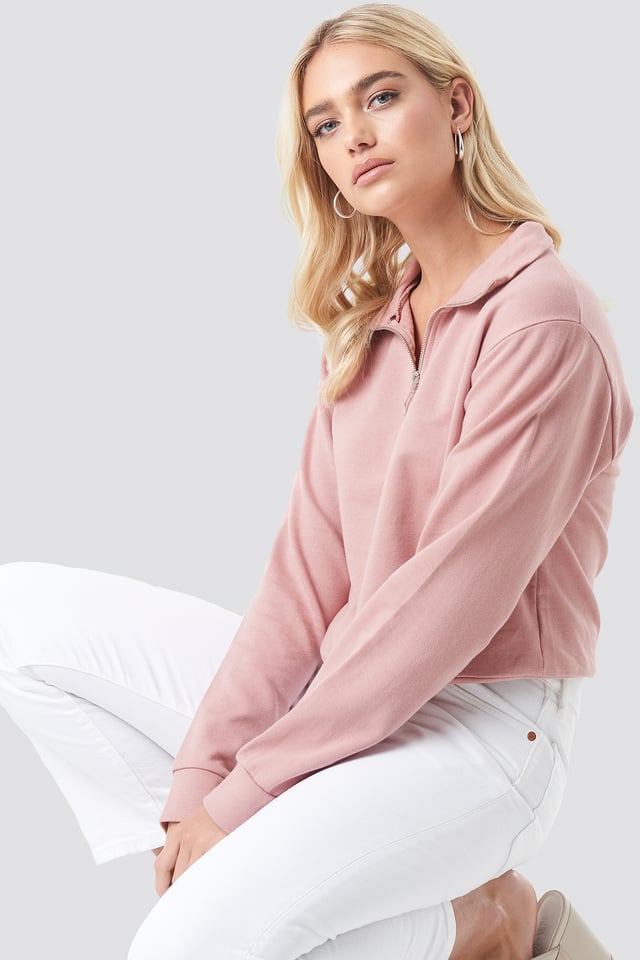 Half Zip Pullover Pink