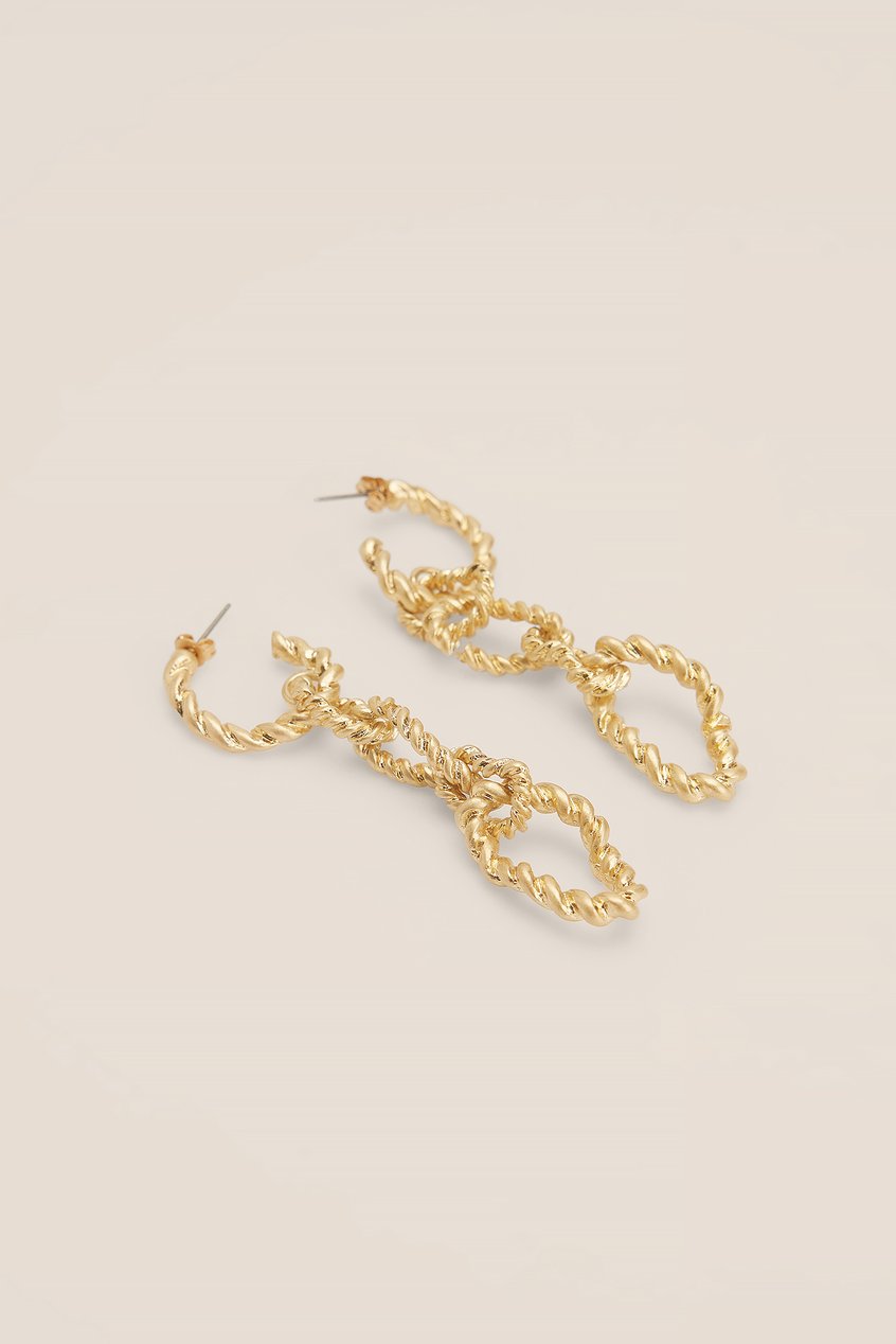 Accessoires Ohrringe | Hanging Twisted Chain Earrings - EO63630