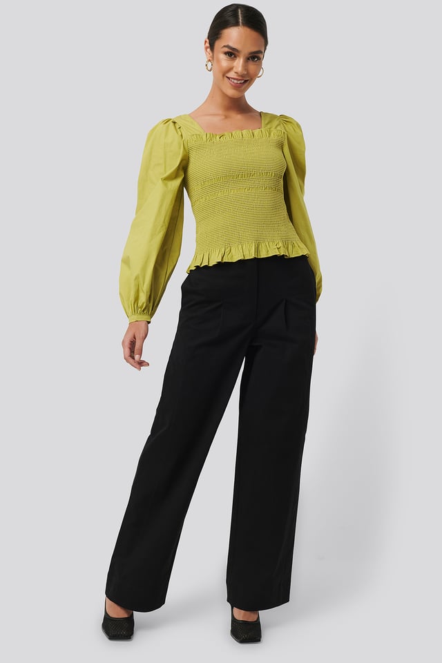 Heavy Cotton-blend Pants Black