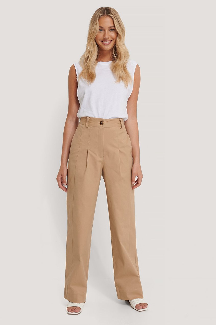 Pantalones Pantalones wide leg | Heavy Cotton-blend Pants - NV58275