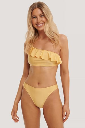 Gold High Cut Bikini Panty