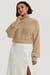 High Neck Cable Detail Knitted Sweater