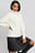 High Neck Cable Knitted Ribbed Sleeve Sweater