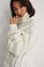 High Neck Cable Long Knitted Sweater