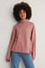 High Neck Dropped Shoulder Knitted Sweater