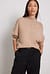 High Neck Dropped Shoulder Knitted Sweater