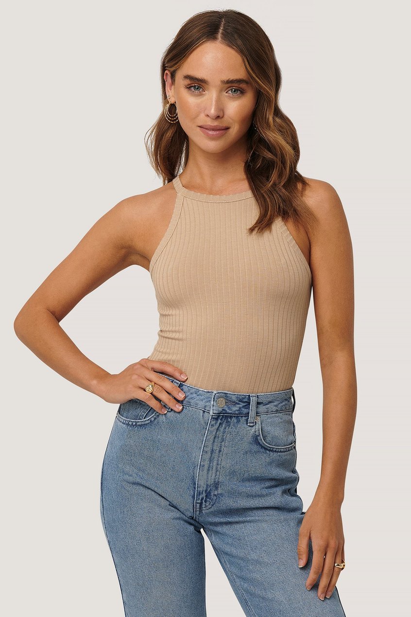 Tops Essentials | High Neck Ribbed Body - YK67901