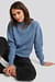 High Neck Ribbed Knitted Sweater