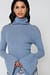 High Neck Wide Sleeve Knitted Sweater