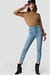 High Rise Slim Asymmetric Hem Jeans