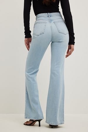 Light Blue Flared jeans met hoge taille