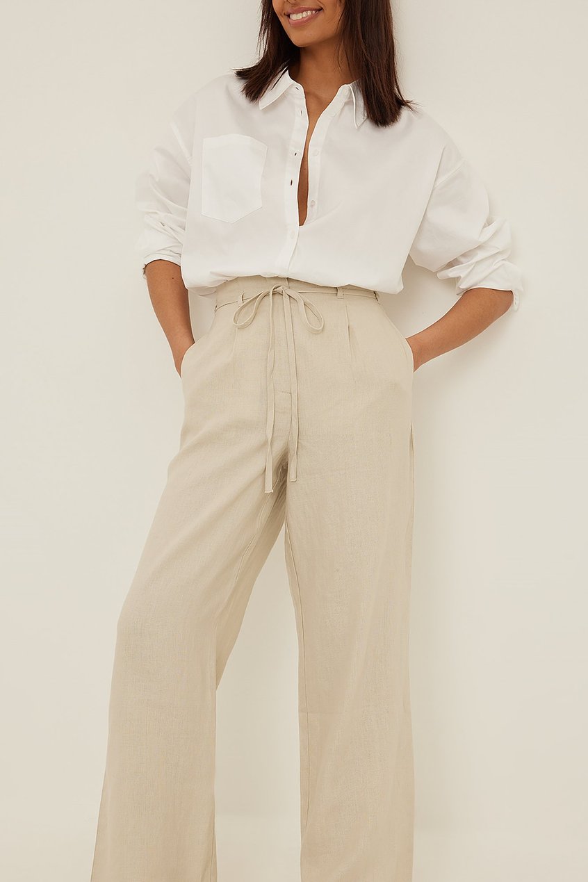 Pantalones Summer Trousers | Pantalón de lino de talle alto - SE96308