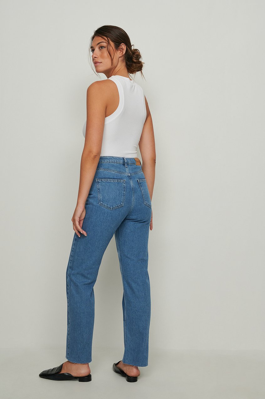 Jeans High Waisted Jeans | Organische Panel-Jeans mit hoher Taille - GK09739