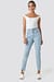 High Waist Ripped Ankle Mom Jeans
