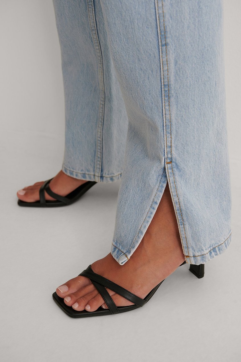 Jeans Reborn Collection | Jeanshose mit Seitenschlitz und hoher Taille - JZ32053