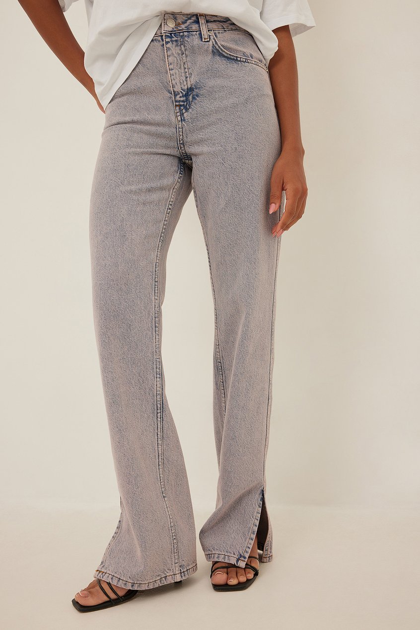 Jeans Reborn Collection | Jeanshose mit Seitenschlitz und hoher Taille - OZ82565