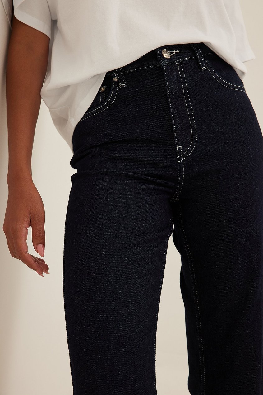 Jeans High Waisted Jeans | Jeanshose mit Seitenschlitz und hoher Taille - BD00106